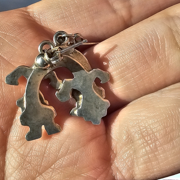 Sterling Rainbow Man Earrings - Picture 2 of 2